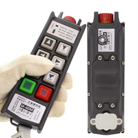 Télécommande sans fil industrielle étanche IP66 à 6 touches et double vitesse avec verrouillage par clé pour palan de pont roulant