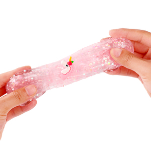 Nueva tendencia de Glitter Unicorn masilla Rosa accesorio Spur masilla que atrae a la niña <span class=keywords><strong>en</strong></span> caja colgante - Product Image 6