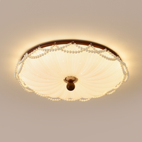Nouvelle Plafonnier Rond 2025, Luminaire Moderne en Bois de Noyer de Luxe pour Salon et Chambre à Coucher