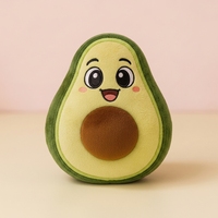 Peluche avocat bébé personnalisée en carton, jouet en peluche avec logo brodé pour la décoration de la maison, cadeau pour enfants