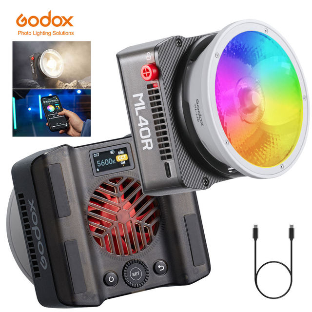 Godox ML40Bi LED Video Light 40W Bi-Color Portable Pocket Light with App Control for Photography