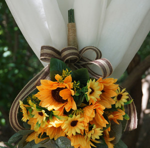 <span class=keywords><strong>Bouquet</strong></span> goutte de tournesol, rideaux avec fleurs nouées, décoration de cour, porte d'hôtel et de maison, 1 pièce - Product Image 4