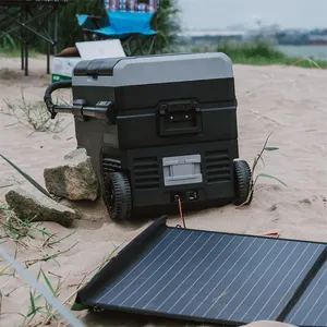 Hotel tragbarer Mini kühlschrank Komplett set 95L Solar DC Power Gefrier schrank Nacht 4L Auto direkt kühlen und tief Kühlschrank in Uganda