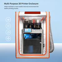 Boîtier d'imprimante 3D en résine avec kit de ventilation, compatible avec les configurations horizontales et verticales, compatible avec Bambu Lab, Creality, Elegoo