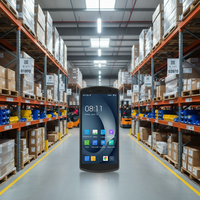 Colector de Datos Móvil Android, PDA Industrial Resistente, Escáner de Código de Barras Láser 1D 2D con Lector NFC, 4GB CT58