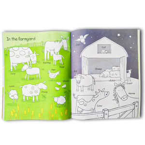 Livre d'autocollants en carton pour l'apprentissage précoce des enfants, papier épais, animaux, circulation, activité, livre d'autocollants, jouet éducatif pour enfants - Product Image 5
