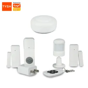 TYSH WiFi Hub kit Doorbell Window Sensor Alexa Tuya/Smart Life Remote Control Alarm System Wireless Home Security with PIR