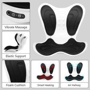 Calefacción eléctrica profesional por vibración, soporte de espalda Lumbar, silla, Corrector de postura, cojín de masaje de asiento para oficina, trabajo en casa - Product Image 4