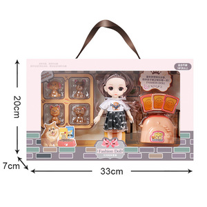 2024 Trend Product Baby Gift Box Girl Play House Children's Baby Doll Toy Set With Accessories