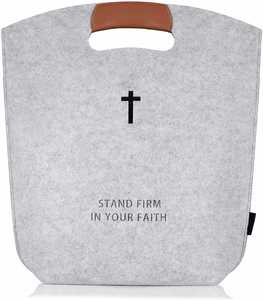 กระเป๋าผ้าสักหลาดถือคัมภีร์ไบเบิลกระเป๋าใส่พระคัมภีร์ศักดิ์สิทธิ์แกะสลัก - Product Image 1