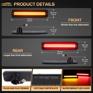 Luci Laterali Dinamiche per <span class=keywords><strong>Jeep</strong></span> Cherokee SJ Wagoneer Grand Wagoneer J10 J20 Pickup CJ-5 Indicatori di Direzione Ripetitori per Parafanghi - Product Image 3