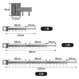 Montaje en pared Balcón Edredón Ropa Secado Gancho plegable <span class=keywords><strong>Armario</strong></span> <span class=keywords><strong>Tendedero</strong></span> Aluminio Plegable Perchas de ropa extendidas - Product Image 6