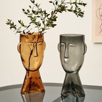 Vase à fleurs en verre cristal de luxe, sculpture artistique nordique, hydroponique, décoration d'intérieur, ornement pour fleurs séchées