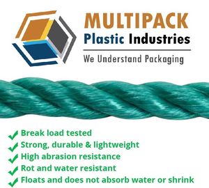 3 Strand 4 Strand Grey Blue Eco-Friendly Water-proof Multirope PP <b>Fishing</b> Rope 200 Meters 4mm 40mm High Strength Tight Twisted - Product Image 2