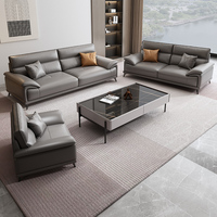 Canapé modulaire en cuir moderne ZHUO à trois places pour la maison, le bureau, le salon - Utilisation commerciale polyvalente