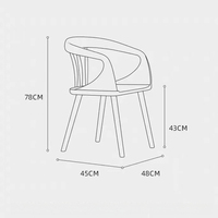 Chaise de salle à manger tendance rétro nordique, nouveau mobilier de maison de style chinois, chaise à dossier en bois massif