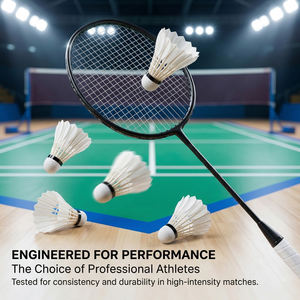 Volante de bádminton con pato blanco y pluma de ganso, corcho y nailon, peso personalizado y origen, cantidad mínima de pedido - Product Image 2