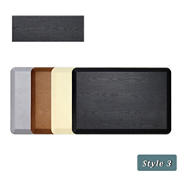 Tapis anti-fatigue en placage de bois PVC - Imperméable et antidérapant, design minimaliste moderne pour la cuisine et la maison