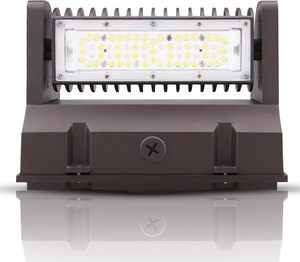 <b>LED</b> <b>Wall</b> Pack <b>Light</b> 40W Rotatable Adjustable 5000K 5500LM Outdoor <b>Dimmable</b> Area <b>Light</b> Fixture IP65 DLC 3-Year Warranty Auto - Product Image 1