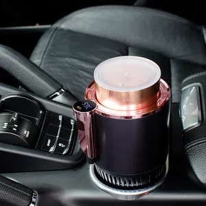 2 IN 1 Mini Car fridge Warmer and cooler Cup Coffee Mug for Car Smart Touch with LCD Display For Travel