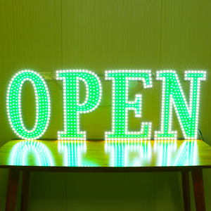 Letrero <span class=keywords><strong>Led</strong></span> abierto verde azul, letrero de letra de 30 pulgadas y 40 pulgadas para tablero, ventana exterior, publicidad, letrero <span class=keywords><strong>Led</strong></span> de negocios - Product Image 3