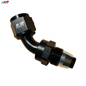 Pièces automobiles universelles BJR, extrémités <span class=keywords><strong>de</strong></span> <span class=keywords><strong>tuyau</strong></span> en aluminium noir à 45 degrés AN6 AN8 AN10 AN12, peintes, en PTFE, pour réparation automobile - Product Image 3