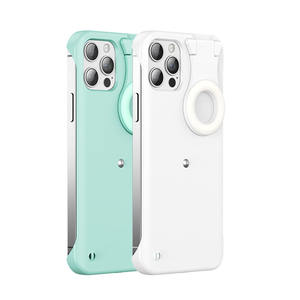 Étui de téléphone de luxe en TPU avec protection 360° pour 11/11 Pro/12 Pro Max/6 Plus - Anneau lumineux <span class=keywords><strong>LED</strong></span> 3D mignon pour selfie - Product Image 1