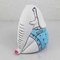 Sculpture d'éléphant en résine, art abstrait, figurine d'éléphant moderne, décoration de table, décoration intérieure pour maison et salle d'exposition