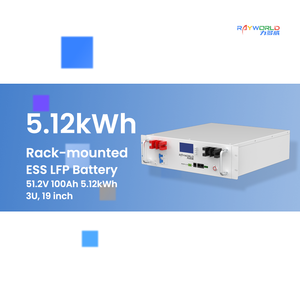Système de batterie empilable Rayworld 51,2 V 5 kWh LiFePO4 au lithium pour le stockage d'énergie domestique, produit très vendu - Product Image 1