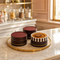 Boîte d'emballage cylindrique personnalisée écologique pour cheesecake basque, contenant individuel pour gâteau, idéal pour desserts de pâtisserie