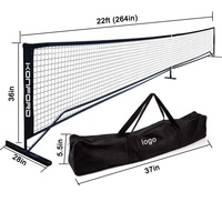 Support Rétractable de Haute Qualité pour Pickleball, Badminton et Tennis avec Mini Poteau de Remplacement, Sac de Rangement et Roues pour Fabricant Chinois