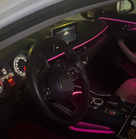 Lampe d'ambiance LED avec gravure laser, commande centrale, 26 lumières RGB 12V, système d'atmosphère automobile Audi A4L 2017-2024