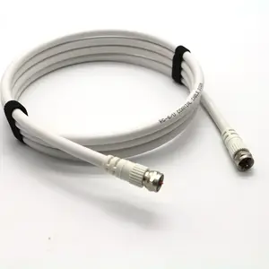 Kabel Extender kabel Rf koaksial Coax konektor tipe F 75ohm kompresi tinggi Rg6/u kustom