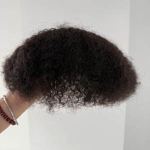 Prothèse capillaire homme 8mm style africain, base en PU intégral, cheveux humains 100% naturels, couleur naturelle, cheveux Remy personnalisés - Product Image 2