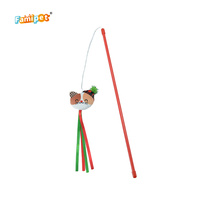 Famipet Fabricant, Vente en gros personnalisée, Jouet interactif pour chaton et bâton de chat à chatouiller, design thème Noël, avec herbe à chat
