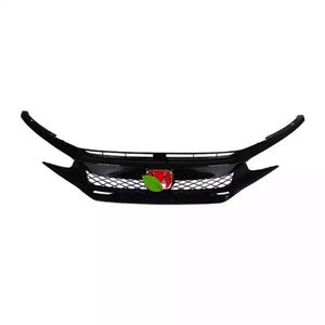Grille de pare-chocs avant noire brillante, grille de capot, grille de phare pour Honda Civic 2016-2021 - Product Image 5
