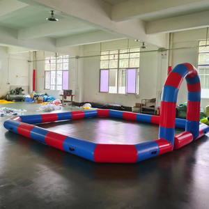 16.5x 16.5ft Blanc Commercial PVC Enfants Gonflables Go Karts Piste <span class=keywords><strong>De</strong></span> Course Intérieur Extérieur Enfants Autos tamponneuses Arène Gonflable Avec <span class=keywords><strong>Arche</strong></span> - Product Image 5