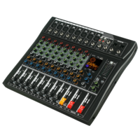 Console de mixage audio professionnelle BK-8F 8 canaux avec 99 effets DSP et égaliseur 7 bandes pour studio d'enregistrement et scène