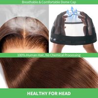 Peluca de Cabello Humano Liso con Frente de Encaje Marrón de 30 Pulgadas para Mujer, Pelucas Frontales de Encaje, Cabello Humano al por Mayor