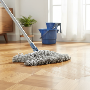 Gizmop Mopa Húmeda de Algodón de 300gr con Tela de Microfibra para Parquet y Suelos de Madera Auténtica, con Sistema de Escurrido Automático, Antibacteriana, Duradera y Reutilizable - Product Image 3