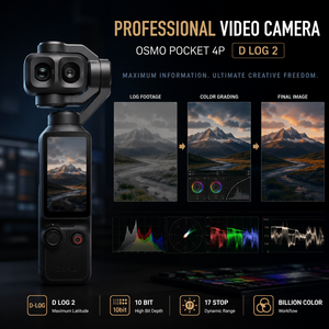 Cámara de Video Profesional Osmo Pocket 4P, D-Log 2, 10 Bits, Rango Dinámico de 17 Stops, 4K 240fps, Equipo de Cine Portátil - Product Image 1