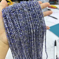Pierre précieuse de tanzanite naturelle HUI RUI 2mm 3mm 4mm perles de coupe à facettes en vrac pour la fabrication de bijoux