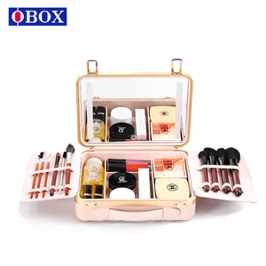 Hot Sale Luxury Customize Vanity Cosmetics Case Travel Organizer Make With LED Mirror Makeup Beauty Case