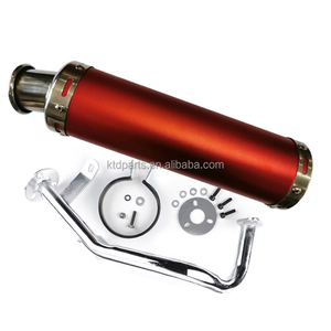 Глушитель выхлопной трубы KTD GY6, серебристый глушитель для скутера, мопеда, мотоцикла, 50 куб. См - Product Image 3