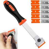Lot de 2 grattoirs à lame pour vitres, décapant d'autocollants, nettoyeur de pare-brise pour atelier automobile