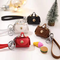 Grosir Tas Mini Kulit PU Gantungan Kunci Dompet Koin Tas Tangan Kecil Aksesoris Hadiah untuk Wanita