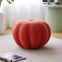 Pouf rond décoratif moderne en tissu, ottoman, pouf citrouille, pouf sac de rangement pour salon, hôtel et bureau
