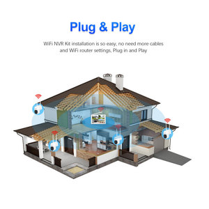 Srihome không dây NVR Kit 10.1 inch màn hình LCD không dây an ninh Hệ thống camera quan sát 1080P 4 kênh hỗ trợ đầy đủ màu sắc tầm nhìn ban đêm - Product Image 5