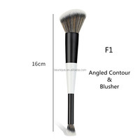 Ensemble de 4 pinceaux de maquillage double usage pour fond de teint et blush, personnalisables avec votre logo (marque privée)