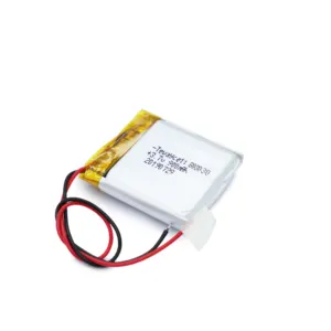 छोटे लाइपो बैटरी 37v बहुलक उच्च गुणवत्ता 802535 350mah 3.7v लिथियम आयन बैटरी पैक